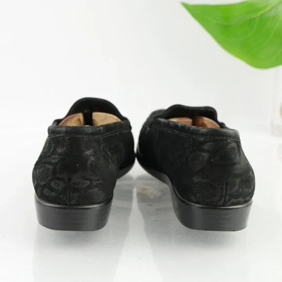 SAS Womens Simplify Loafers Size 8.5 M Black Leather Python Diabetic Flat Shoes - Picture 4 of 12